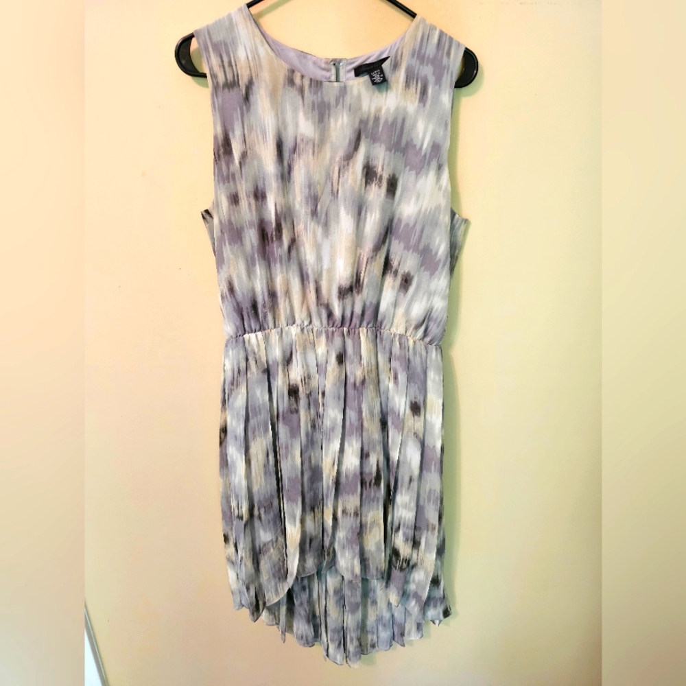Kenneth Cole New York Plus Size High Low Pleated Dress, Size L
